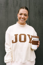 Load image into Gallery viewer, JOY Mock Neck Sweatshirt - Oat Milk Cream
