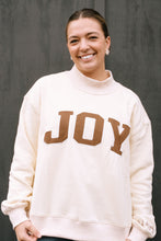 Load image into Gallery viewer, JOY Mock Neck Sweatshirt - Oat Milk Cream
